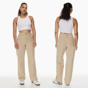 TNA Greenwich Cream Wide Leg Pants